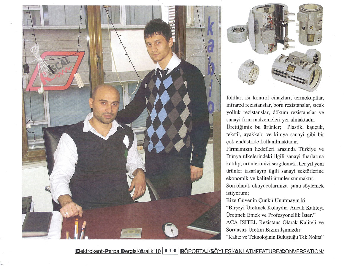 Elektrokent Perpa Dergisi - Aca Isıtel Rezistans